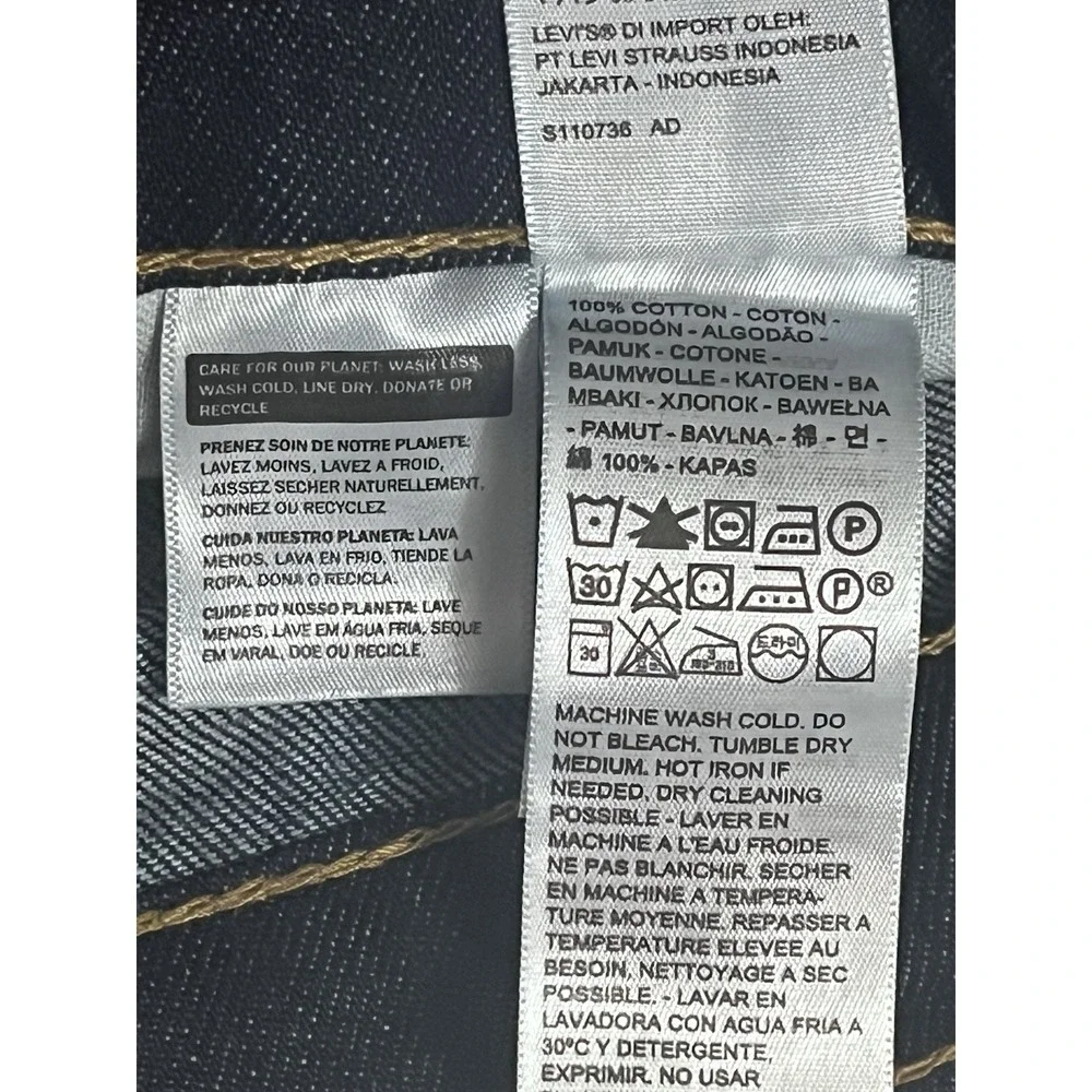 Levi 512 Slim Taper Jeans Mens 34X32 Blue Dark Wash Stretch Flex